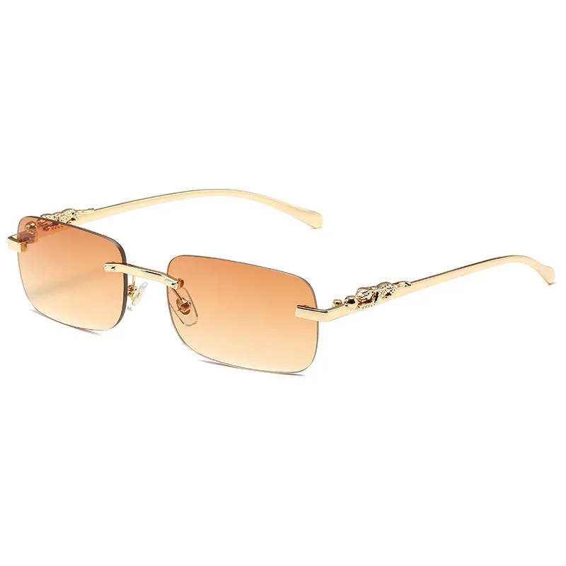 American Luxury Brand Women's Sunglasses Outdoor Leisure Beach Men's Sun Shades Leopard Head Ultra Light Frame Sun Glaases UV400