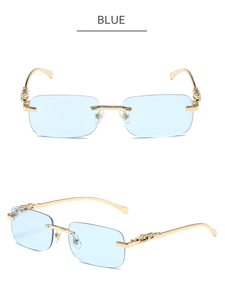 American Luxury Brand Women's Sunglasses Outdoor Leisure Beach Men's Sun Shades Leopard Head Ultra Light Frame Sun Glaases UV400