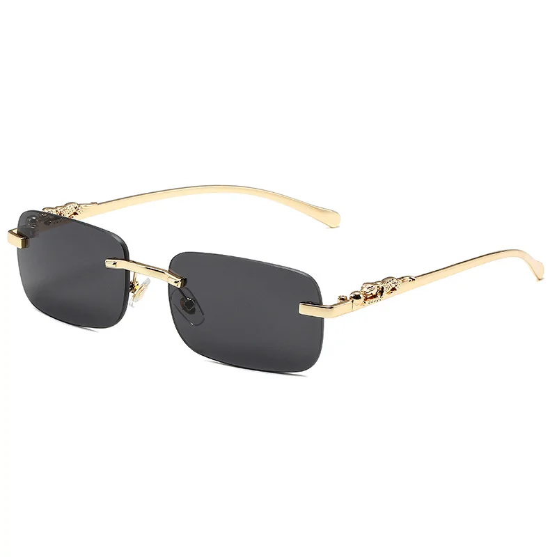 American Luxury Brand Women's Sunglasses Outdoor Leisure Beach Men's Sun Shades Leopard Head Ultra Light Frame Sun Glaases UV400