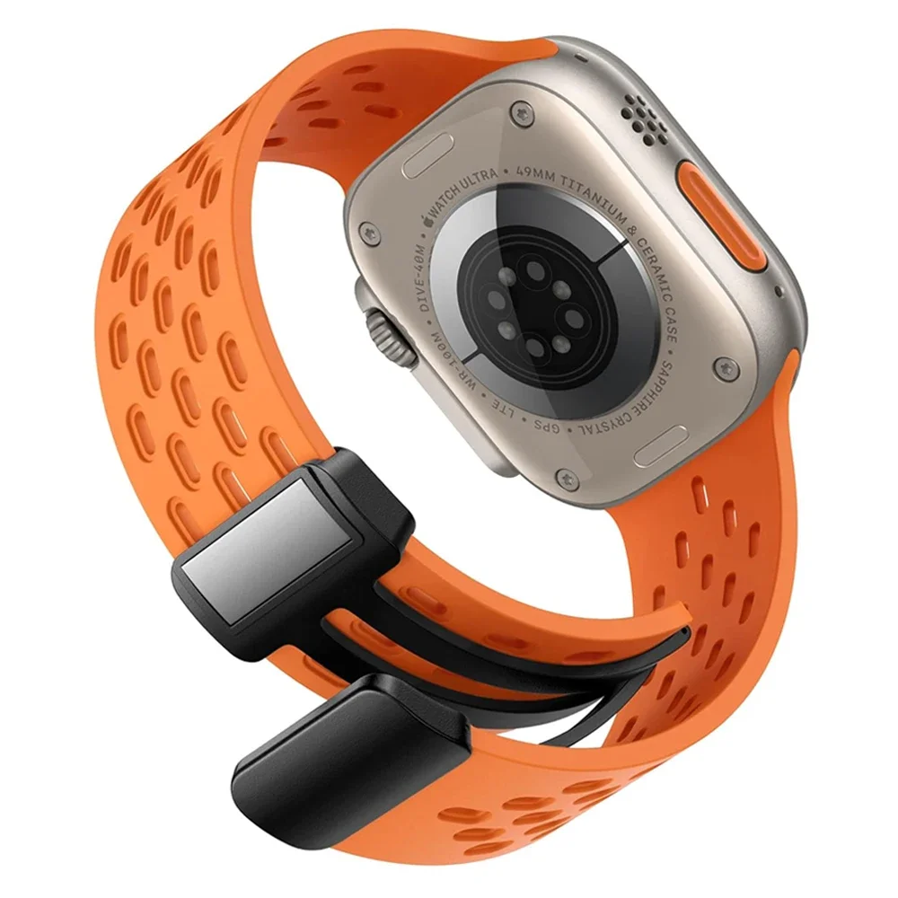 Silicone Strap for Apple Watch Band 49mm 45mm 44mm 42mm 40mm 41mm 38mm Bracelet Correa iWatch Series 9 8 SE 7 6 5 4 3 Ultra 2
