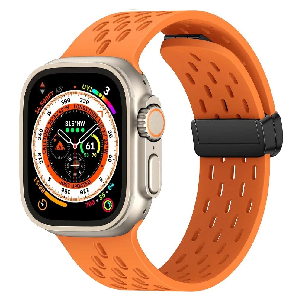 Silicone Strap for Apple Watch Band 49mm 45mm 44mm 42mm 40mm 41mm 38mm Bracelet Correa iWatch Series 9 8 SE 7 6 5 4 3 Ultra 2