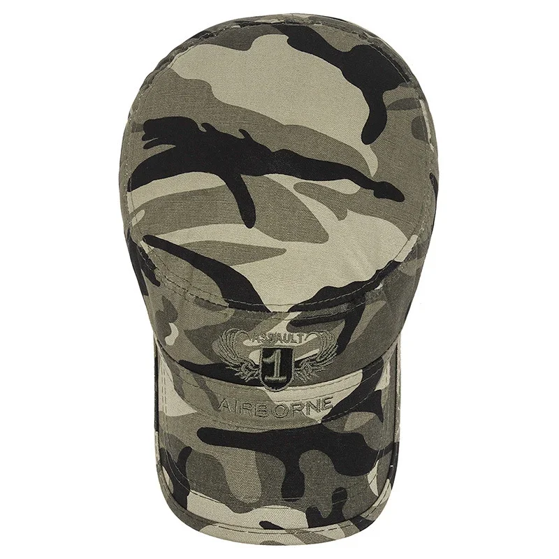 New Spring and Autumn Seasons Outdoor Camouflage Sports Flat Cap Mens and Womens Leisure Sunshade Cotton Embroidered Hat