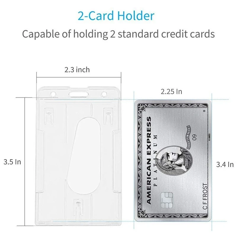 Credential Holder Hard Plastic Identification Card Holder Transparent Hanging Card Holder With Lanyards Credentials Stationery