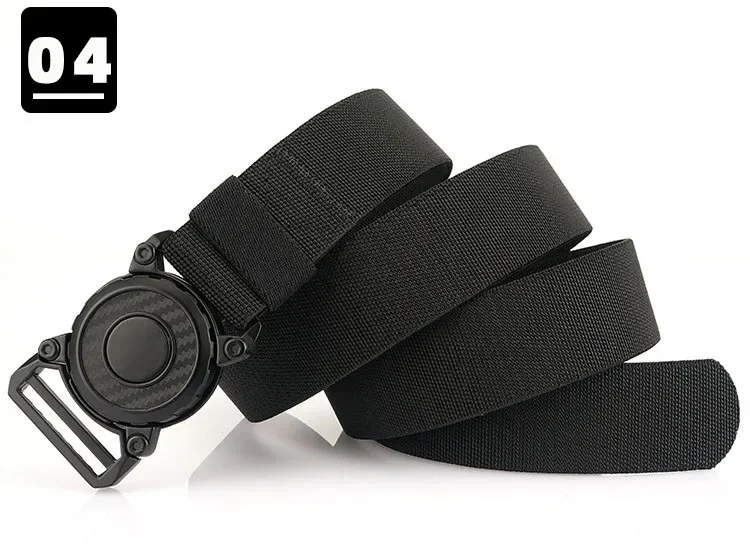 Rotary Quick Release Alloy Buckle Belts for Men Wear-resistant Nylon Tactical Belt Multifunctional Outdoor Belt Hunting
