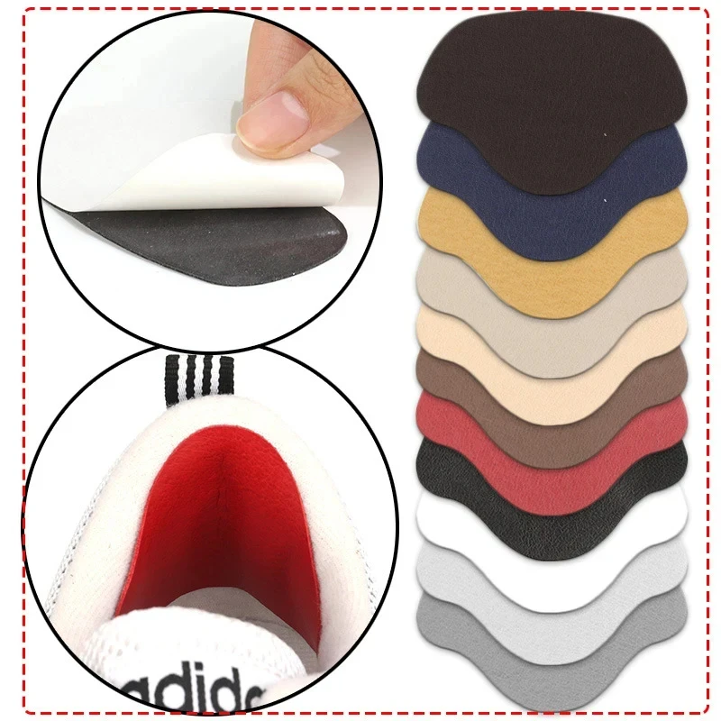 4Pcs Sneaker Heel Repair Pad Adjustable Size Wear-resistant Footbed Invisible Heel Repair Pad Repair Shoe Hole Pad Back Sticker