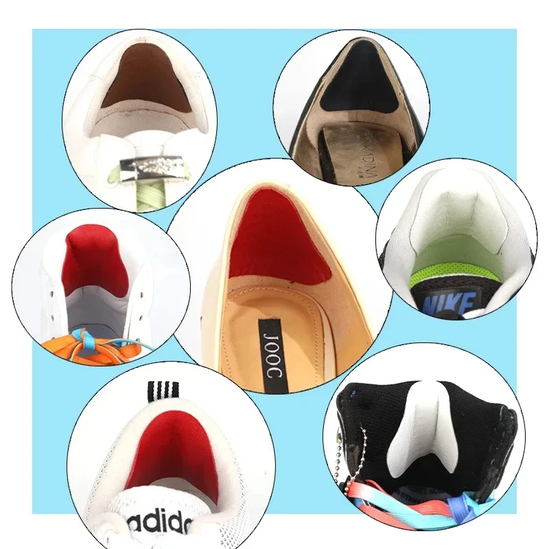 4Pcs Sneaker Heel Repair Pad Adjustable Size Wear-resistant Footbed Invisible Heel Repair Pad Repair Shoe Hole Pad Back Sticker