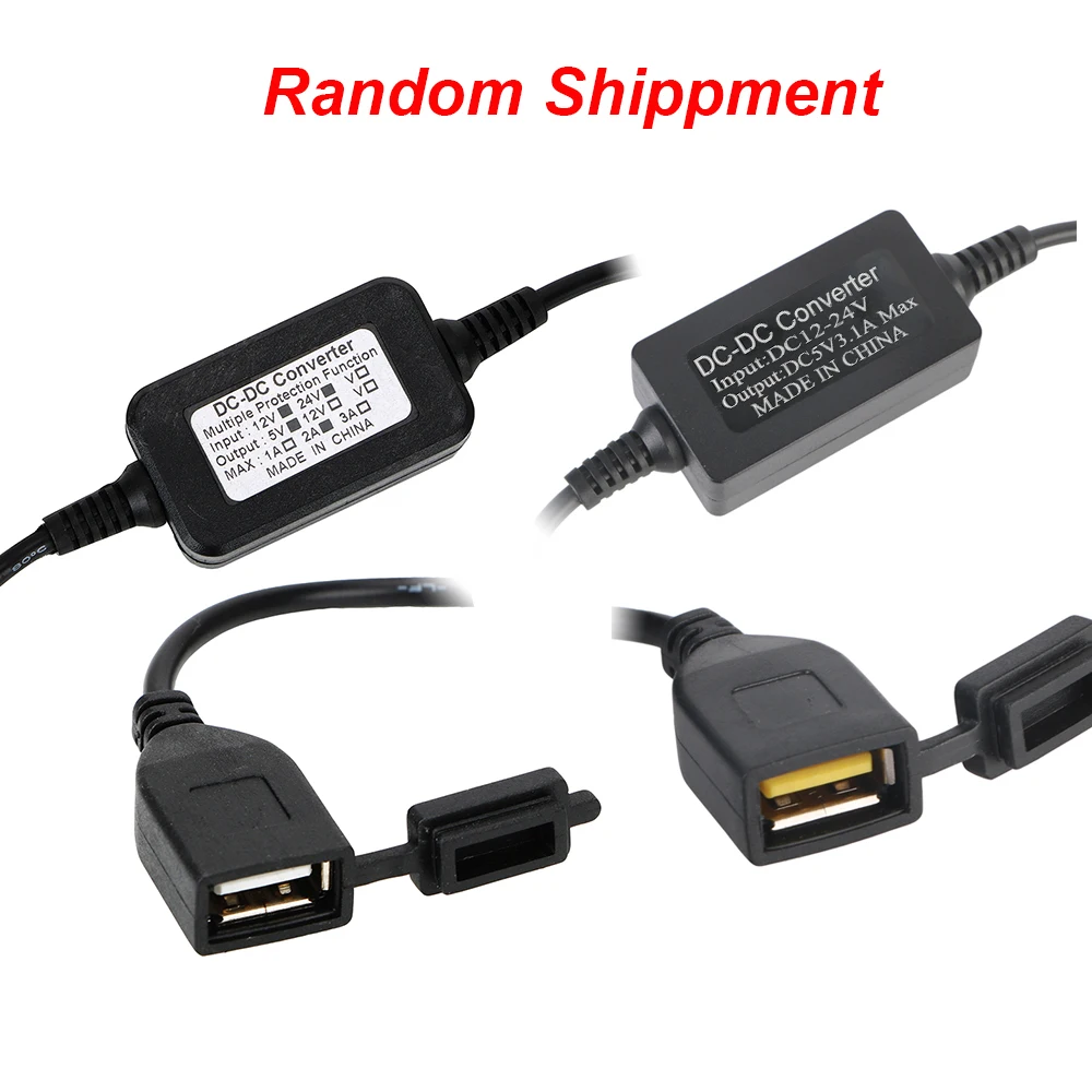 USB Port DC 5V Adapter USB Converter Motorbike Handlebar Charger Motorcycle USB Socket Power Supply Socket for Phone GPS