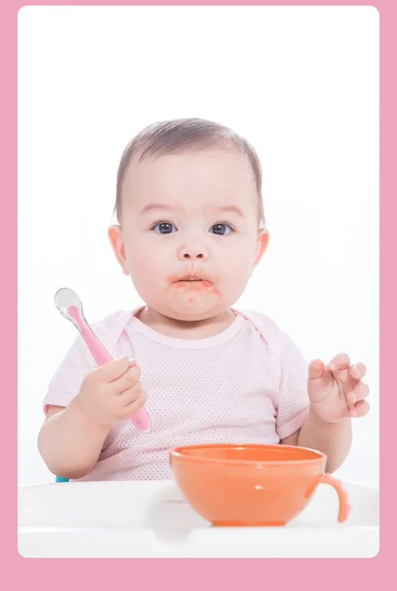 BPA Free Baby Silicone Spoons First Stage Infant Soft Spoons Baby Training Feeding Spoon Toddler Complementary Food Spoon