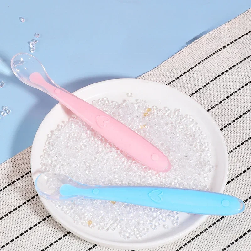 BPA Free Baby Silicone Spoons First Stage Infant Soft Spoons Baby Training Feeding Spoon Toddler Complementary Food Spoon
