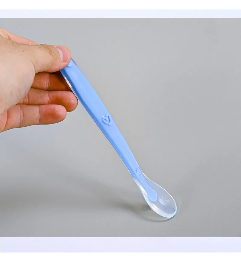 BPA Free Baby Silicone Spoons First Stage Infant Soft Spoons Baby Training Feeding Spoon Toddler Complementary Food Spoon