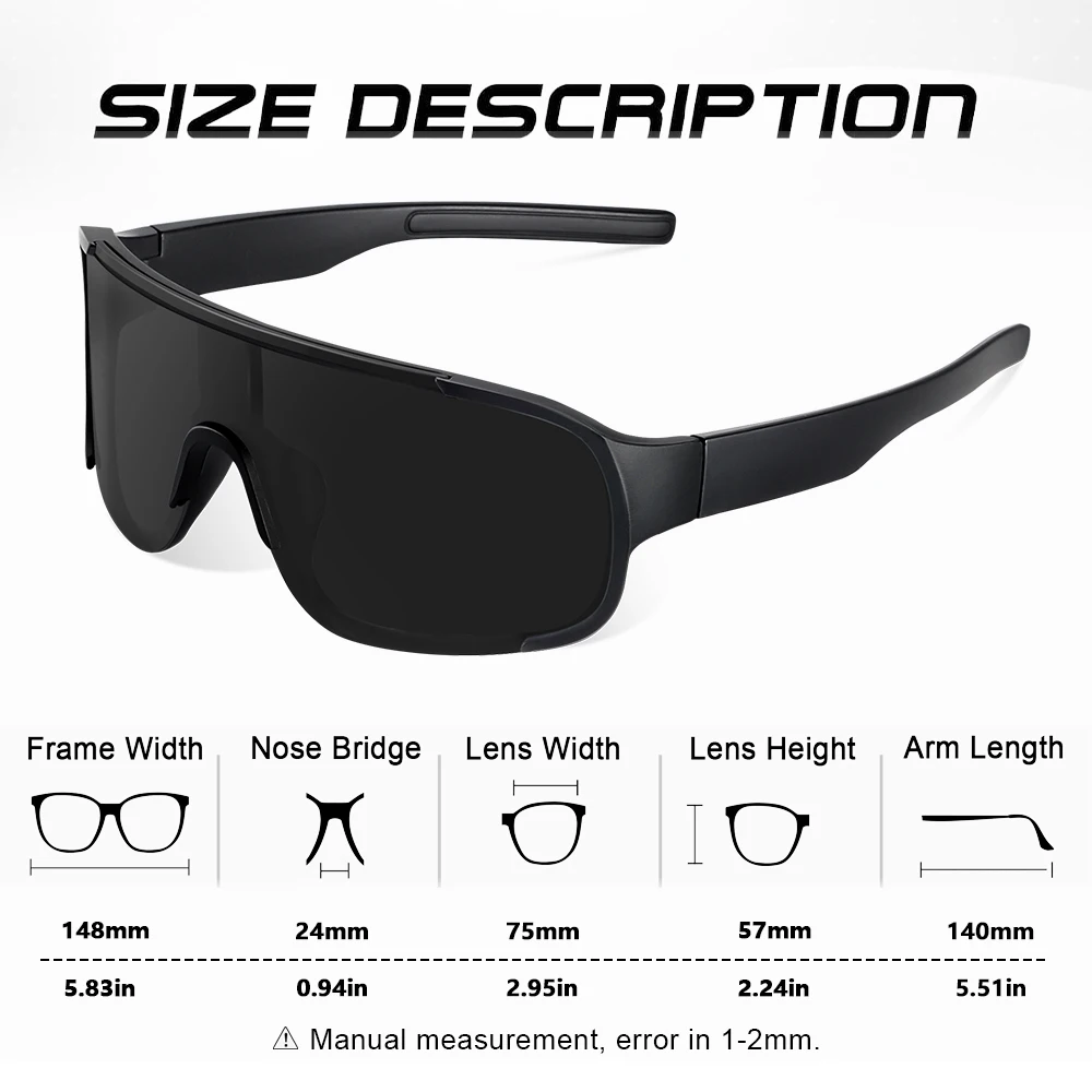 CRIXALIS Oversized Mirror Sunglasses Men Women Outdoor Hiking Sun Glasses Trendy Skiing Sports Goggle Shades Male UV Protection