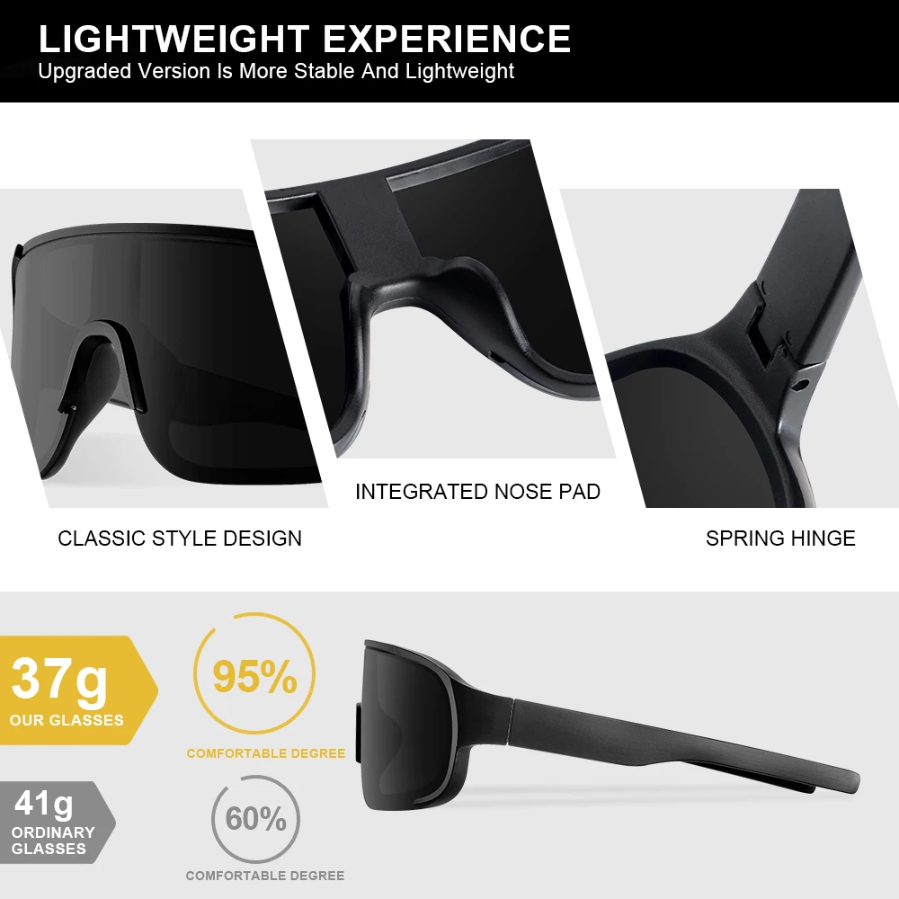 CRIXALIS Oversized Mirror Sunglasses Men Women Outdoor Hiking Sun Glasses Trendy Skiing Sports Goggle Shades Male UV Protection