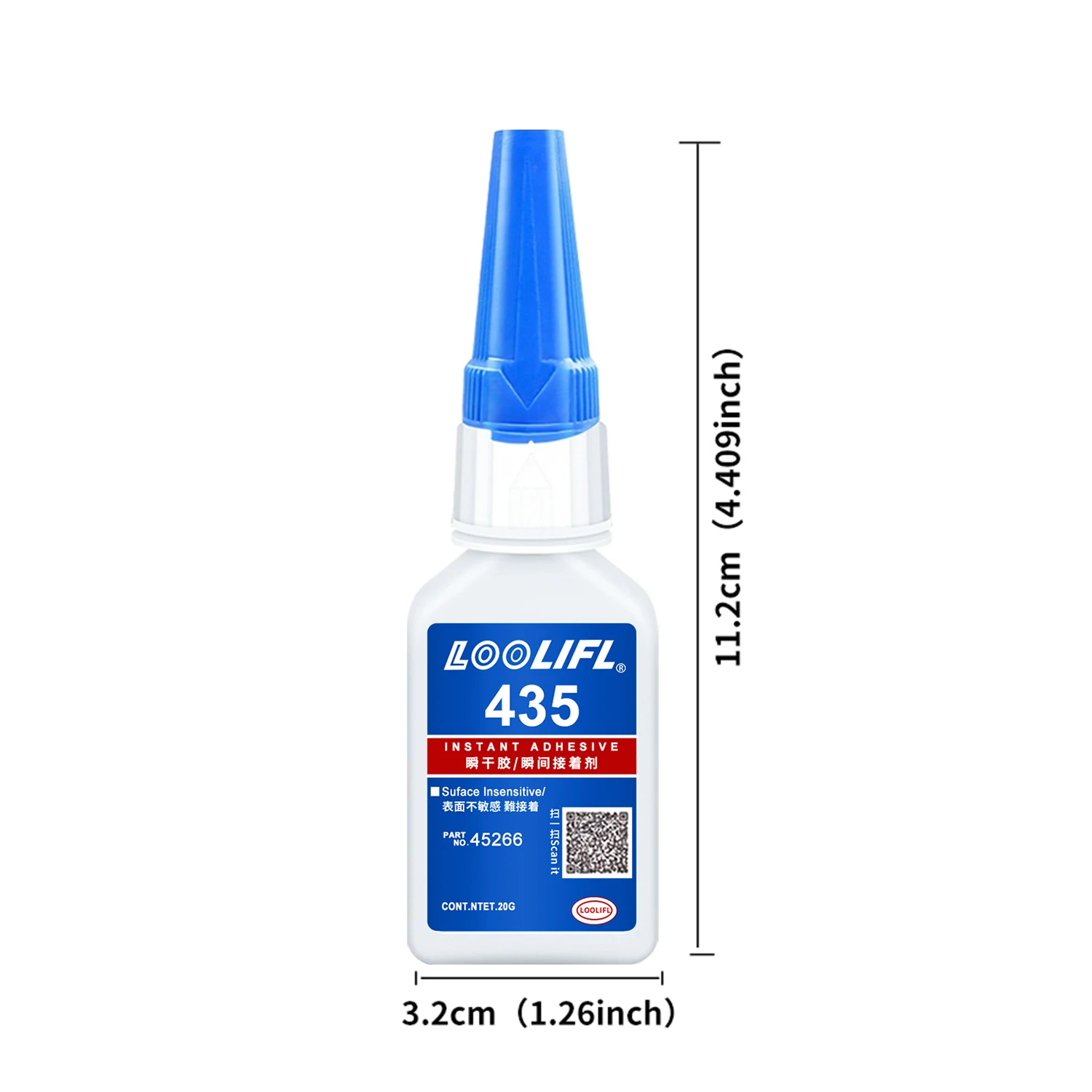 LOOLIFL 20g 435 Super Glue Quick-drying Cyanoacrylate Instant Leather Rubber DIY Wood Metal Strong Bond Liquid Adhesive Tool