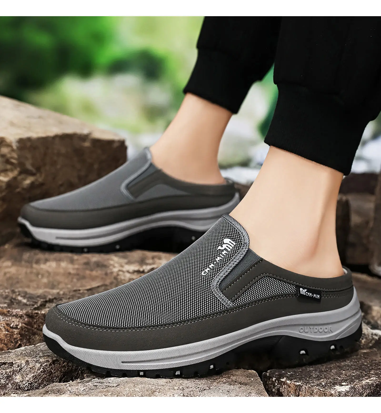 Men's Shoes 2026 Spring New Versatile Casual Half Top Single Shoes Comfortable, Breathable, Odorous Foot Size 39-47