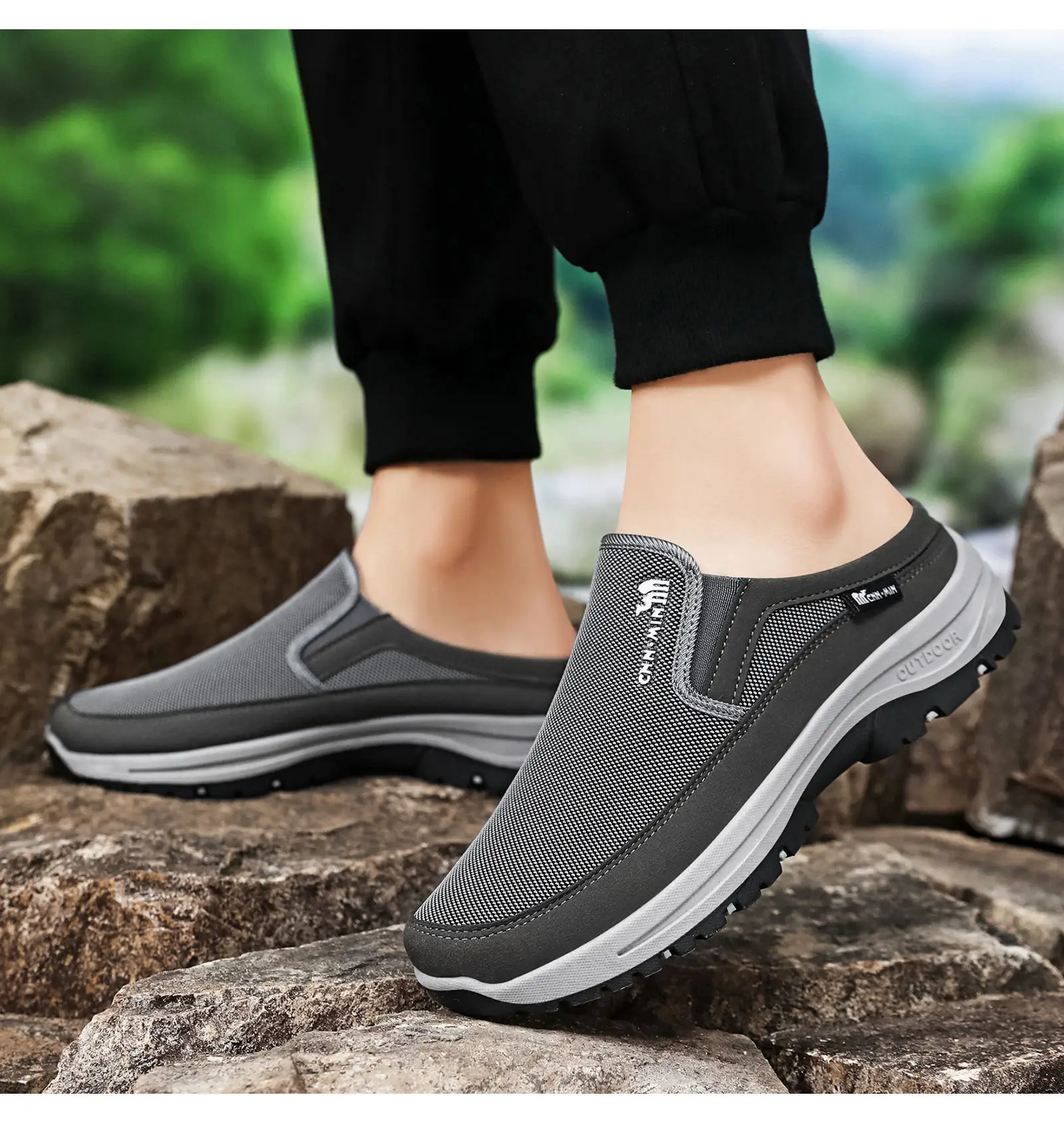 Men's Shoes 2026 Spring New Versatile Casual Half Top Single Shoes Comfortable, Breathable, Odorous Foot Size 39-47