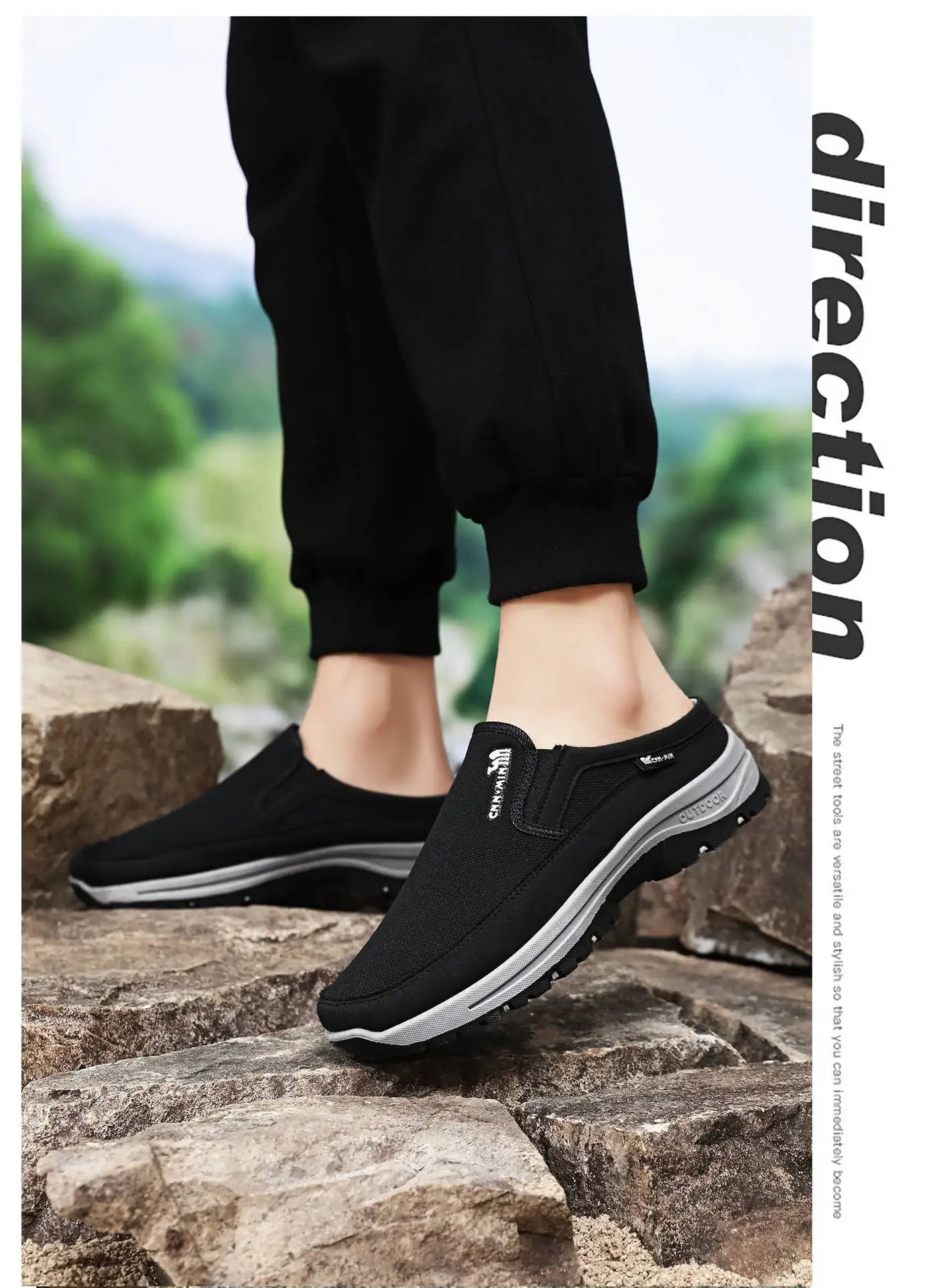 Men's Shoes 2026 Spring New Versatile Casual Half Top Single Shoes Comfortable, Breathable, Odorous Foot Size 39-47