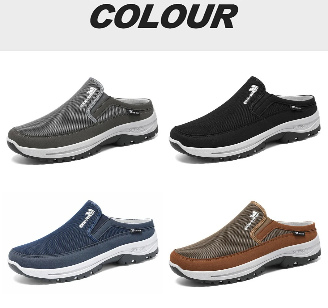 Men's Shoes 2026 Spring New Versatile Casual Half Top Single Shoes Comfortable, Breathable, Odorous Foot Size 39-47