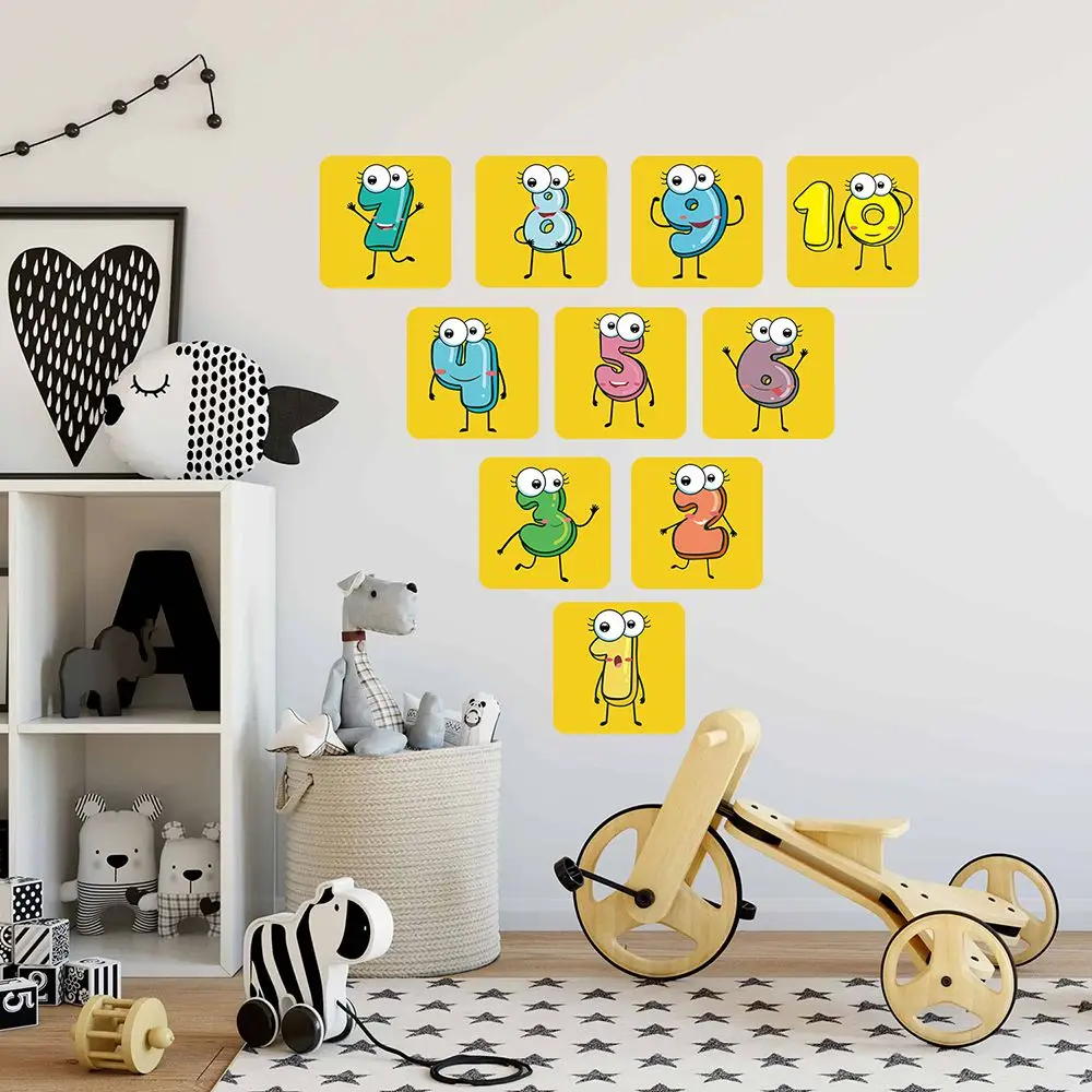 Home Nursery Kindergarten Decoration Number Grids Hopscotch Game Floor Stickers Parent-child Gift