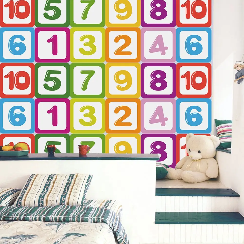 Home Nursery Kindergarten Decoration Number Grids Hopscotch Game Floor Stickers Parent-child Gift