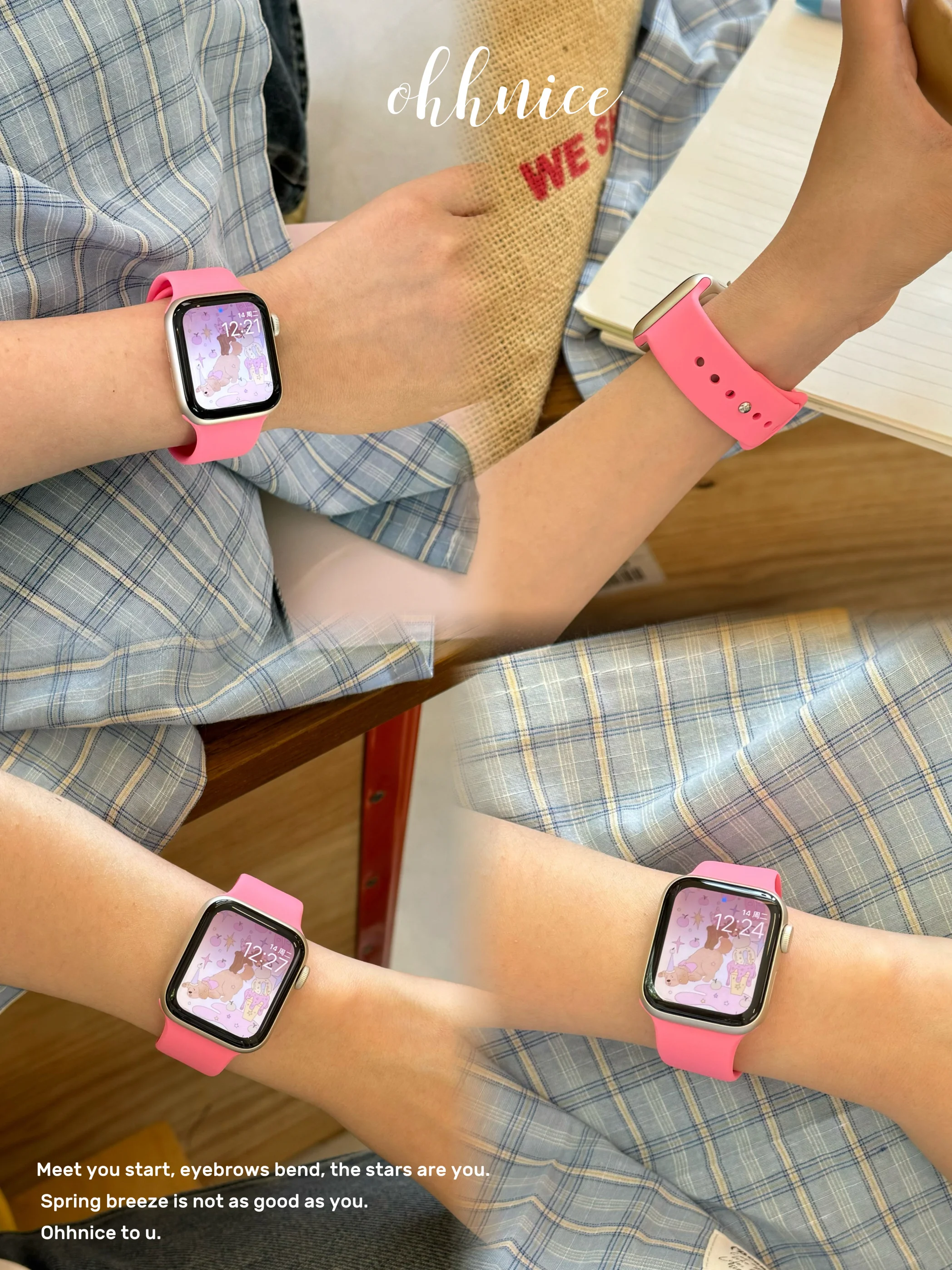 Straps For Apple Watch Bands 44mm 40mm 45mm 41mm 49mm 46mm 42mm Correa Silicone Bracelet iwatch Series 12 11 10 8 SE 9 Ultra 3 4