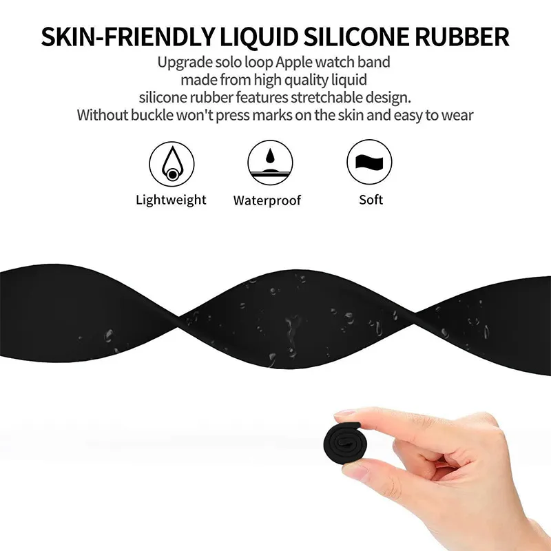 Straps For Apple Watch Bands 44mm 40mm 45mm 41mm 49mm 46mm 42mm Correa Silicone Bracelet iwatch Series 12 11 10 8 SE 9 Ultra 3 4