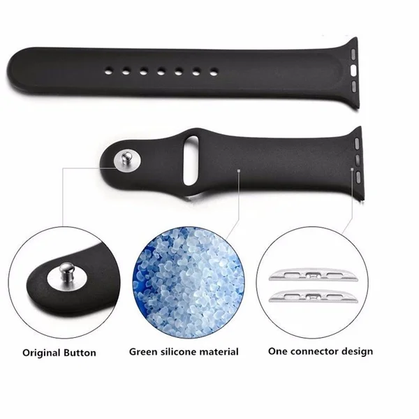 Straps For Apple Watch Bands 44mm 40mm 45mm 41mm 49mm 46mm 42mm Correa Silicone Bracelet iwatch Series 12 11 10 8 SE 9 Ultra 3 4