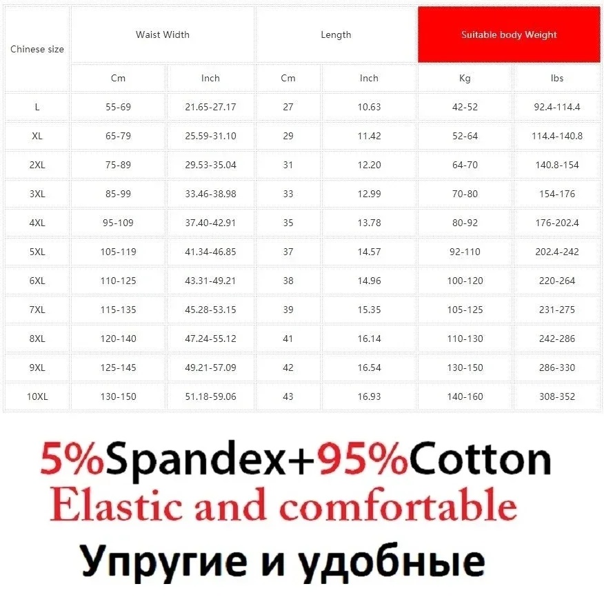 2Pcs 100 Cotton Men's Boxer Shorts Soft Breathable Underwear Big Tall Sizes 8XL-10XL Comfortable Plus Size Underpants for Men