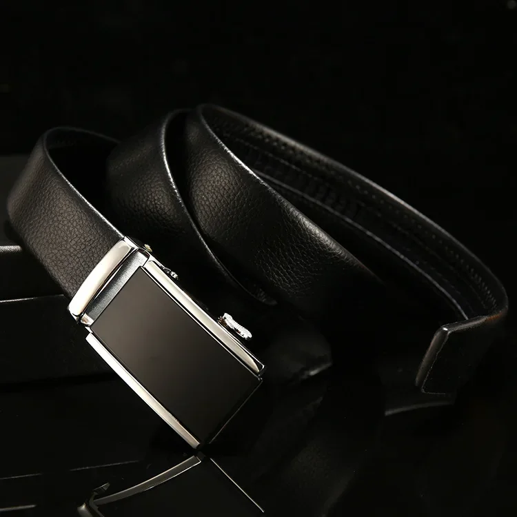 Fashion Automatic Buckle Belt for Business High Quality Male 130 140 150 160 170 cm Plus LONG Large Size Men's PU Leather Belt