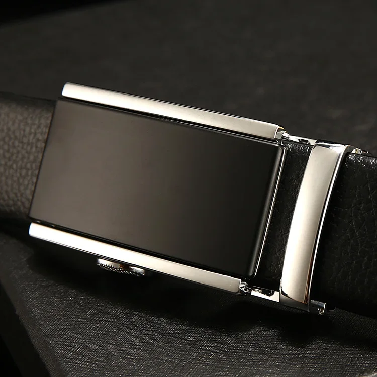 Fashion Automatic Buckle Belt for Business High Quality Male 130 140 150 160 170 cm Plus LONG Large Size Men's PU Leather Belt