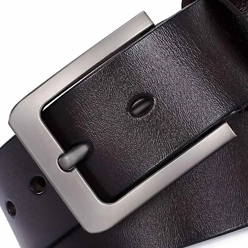 High Quality Real Genuine Leather Pin Buckle Male Belts Waist for Jeans Plus Size LONG Large 130 140 150 160 170 CM Men Belts