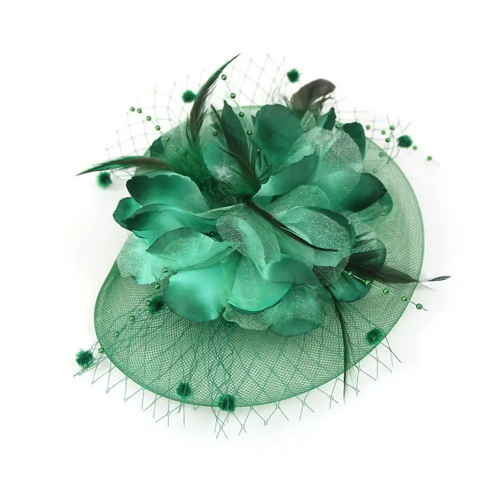 Wedding Fascinator Hats Stylish Hair Accessories Flower Pearl Headband Charming Fascinators Top Hat Women Girls