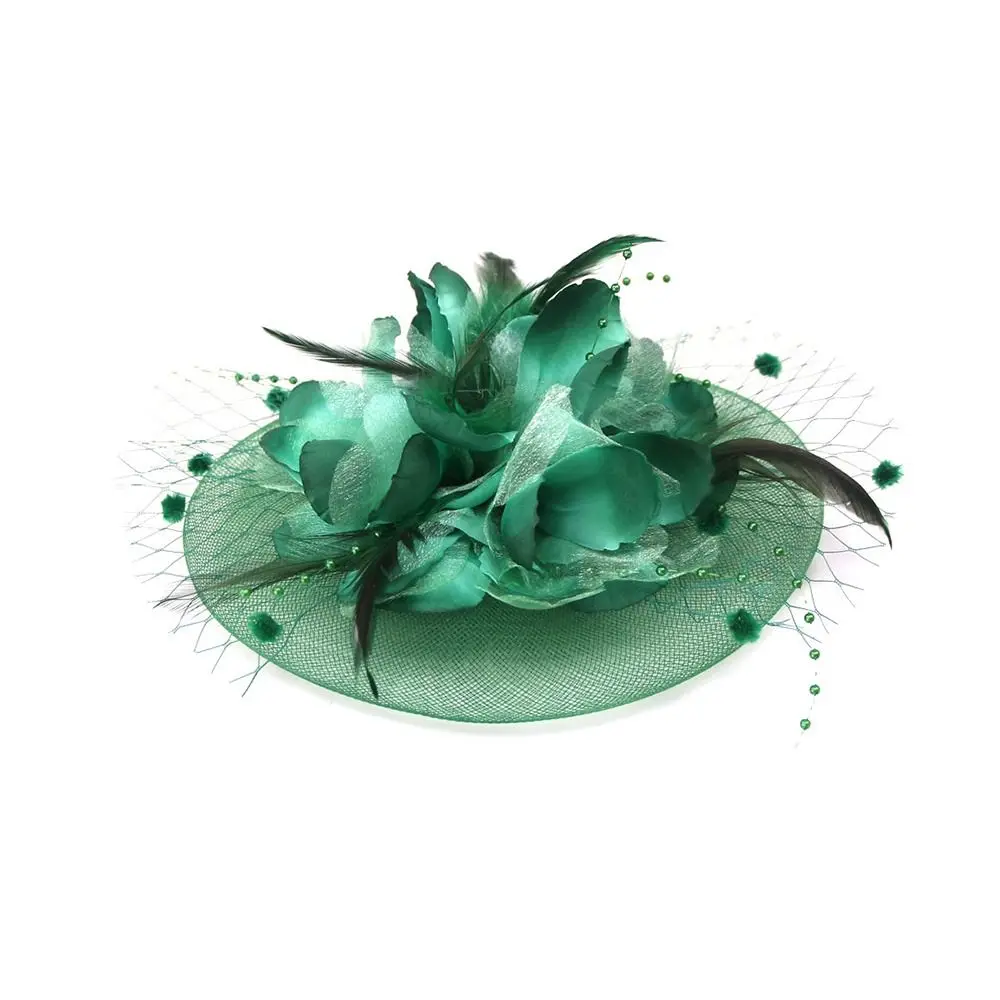 Wedding Fascinator Hats Stylish Hair Accessories Flower Pearl Headband Charming Fascinators Top Hat Women Girls