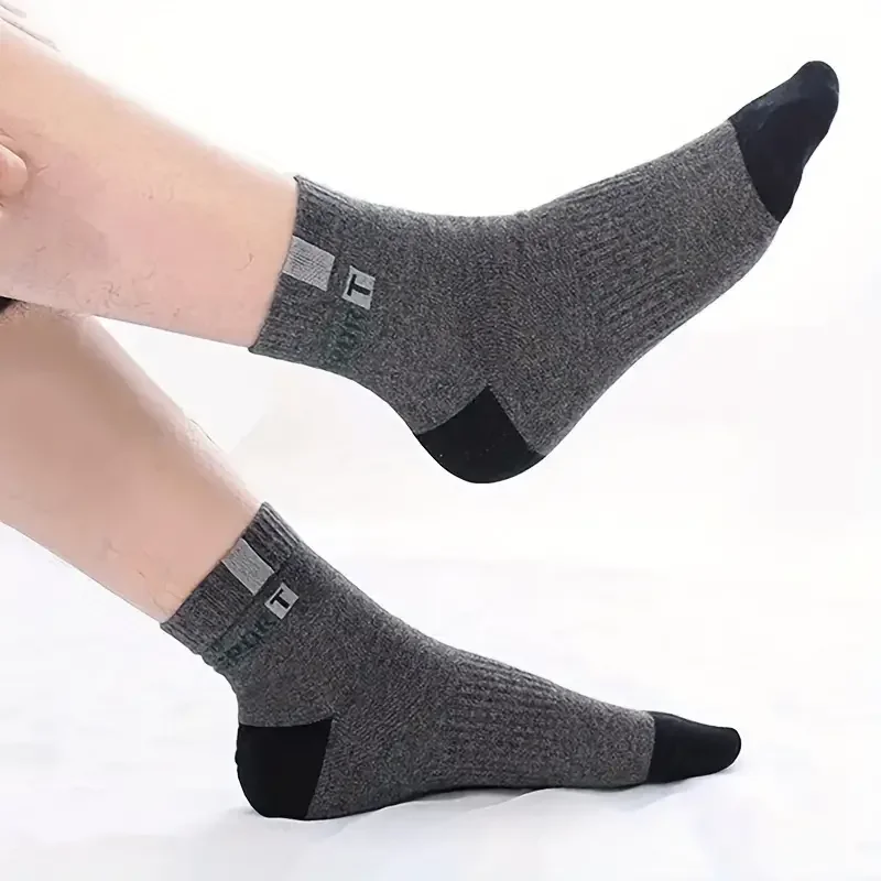 5Pairs Bamboo Fiber Summer Spring Men Socks Breathable Cotton Sports Sock Breathable Deodorant Business Socks Plus Size 39-45