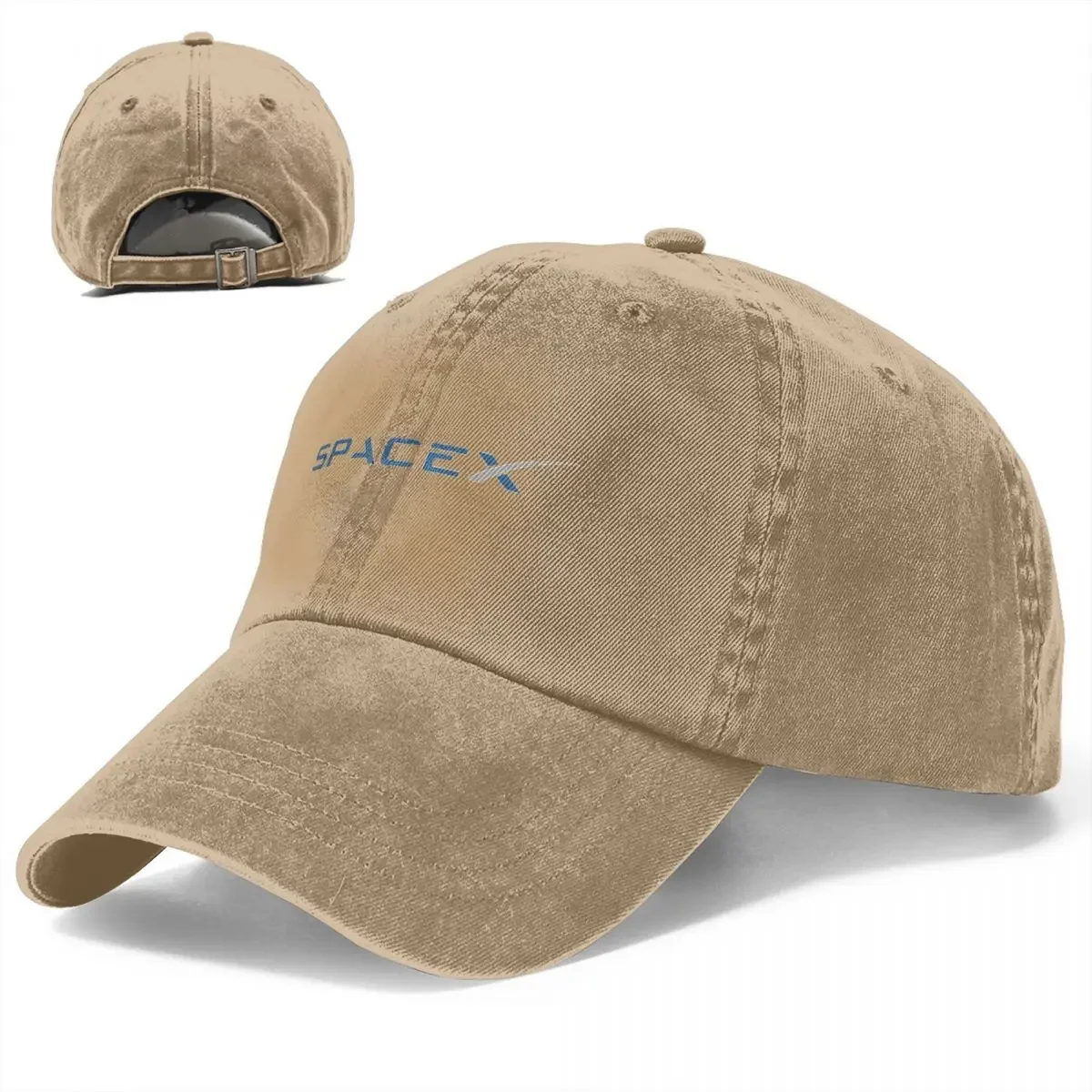 Vintage SpaceX Space X Logo Elon Musk Baseball Caps Distressed Washed Snapback Cap Falcon Heavy Rocket Outdoor Summer Hats Cap