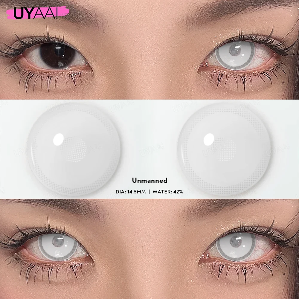 UYAAI 1 Pair Cosplay Multicontacts for Eyes White Colored Lenses Anime Vampire Red Lenses Black Lenses for Halloween Purple Len