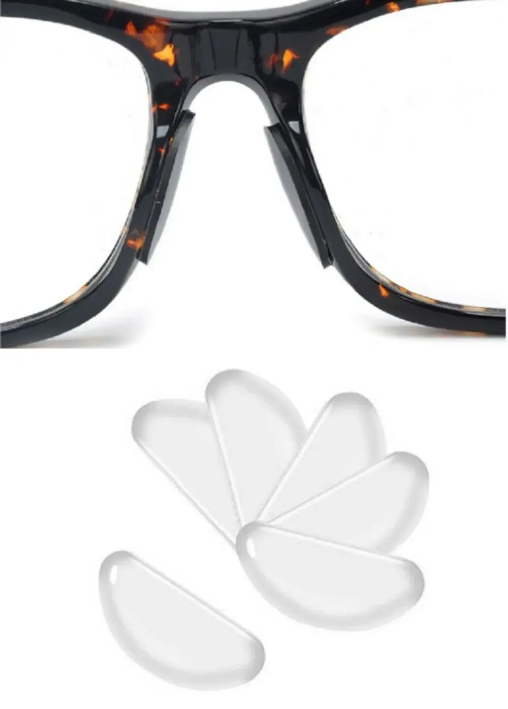 10/20pcs Glasses Nose Pads Adhesive Silicone Nose Pads Non-slip Transparent Nosepads for Glasses Eyeglasses Eyewear Accessories
