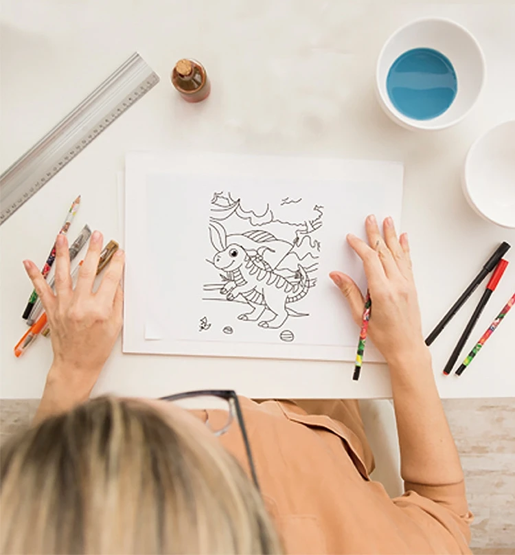 16 Pages Montessori Children's Coloring Books Mermaid Dinosaur Unicorn Baby Drawing Book School Early Education Montessori Toys