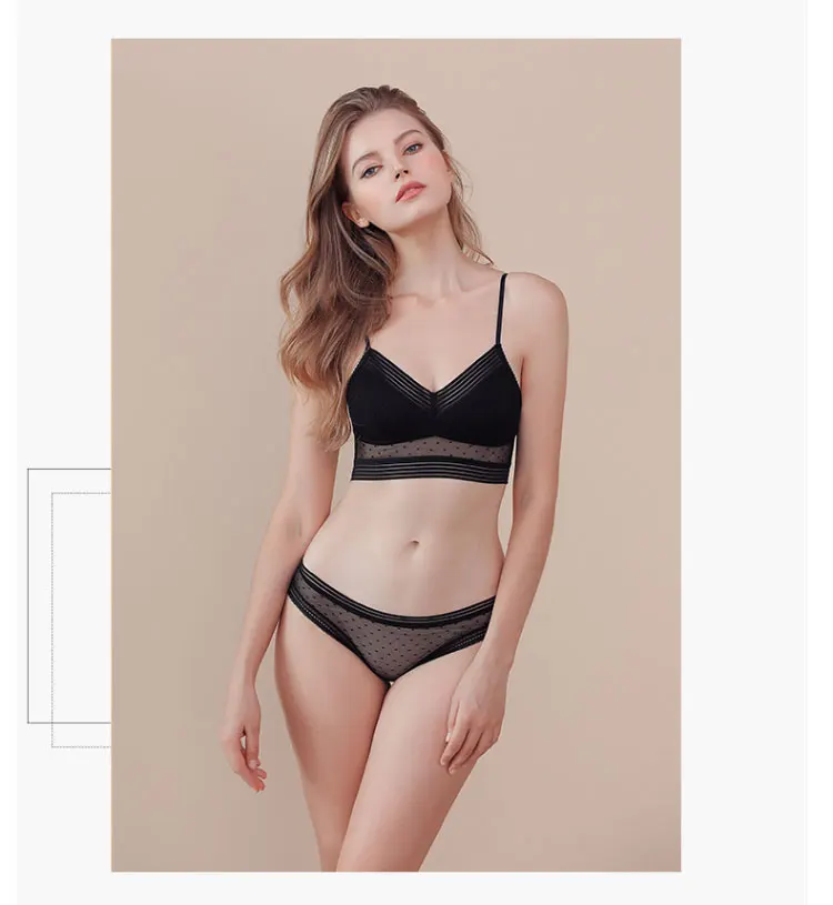 U-shaped backless beautiful and sexy bra plus size lace bra, women's invisible no steel ring fashion triangle cup bra