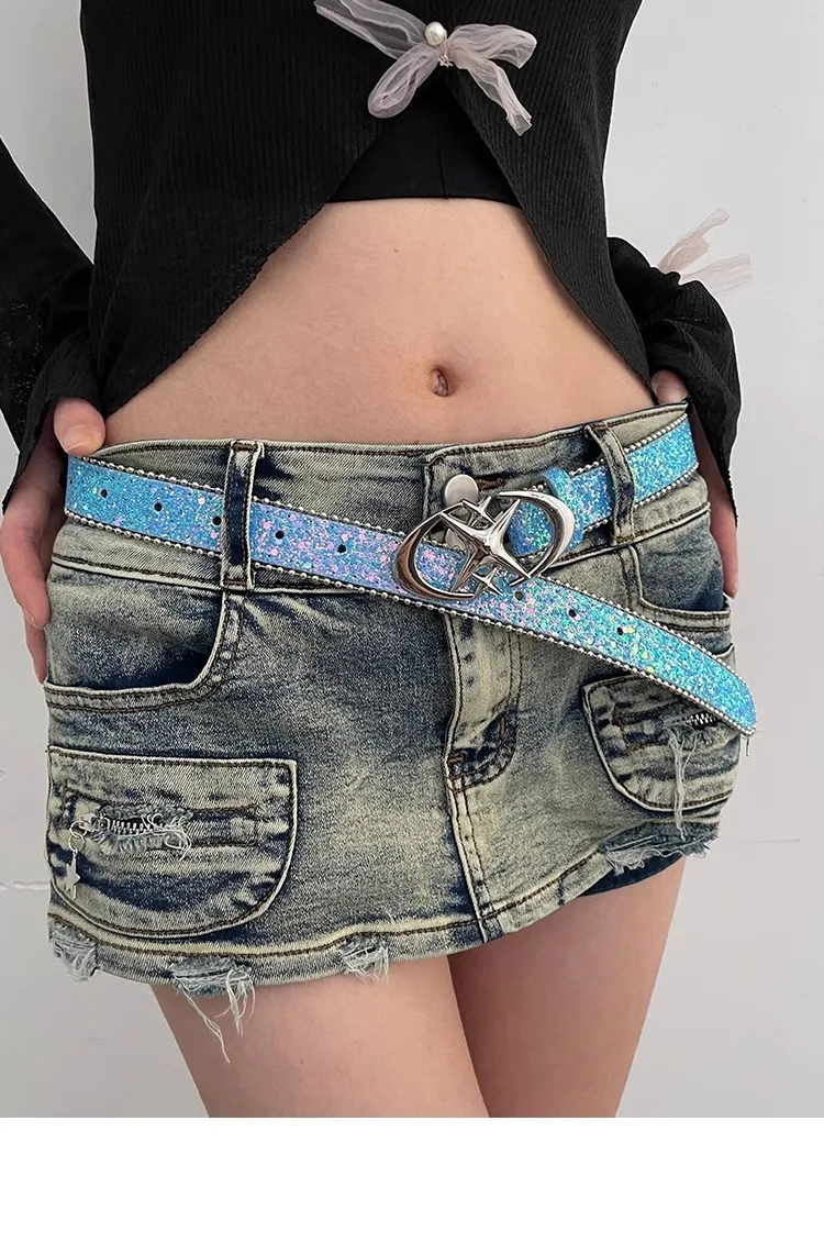 Y2K Millennium Spice Girl Style N Belt Woman 2024 New Jeans Belt Decoration With INS Style