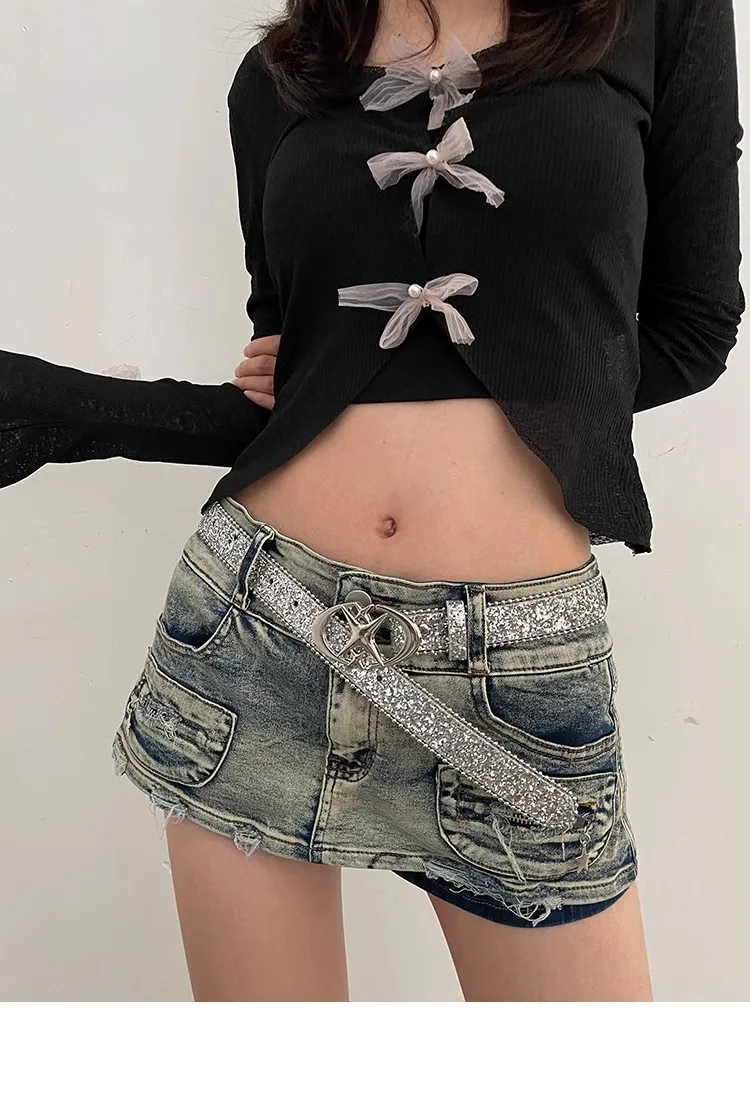 Y2K Millennium Spice Girl Style N Belt Woman 2024 New Jeans Belt Decoration With INS Style