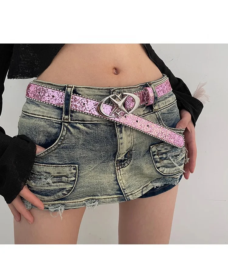 Y2K Millennium Spice Girl Style N Belt Woman 2024 New Jeans Belt Decoration With INS Style