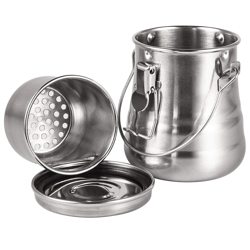 Paint Brush Cleaner and Holder - Airtight Stainless Steel Brush Washer for Painting with Removable Porous Filter (Medium)