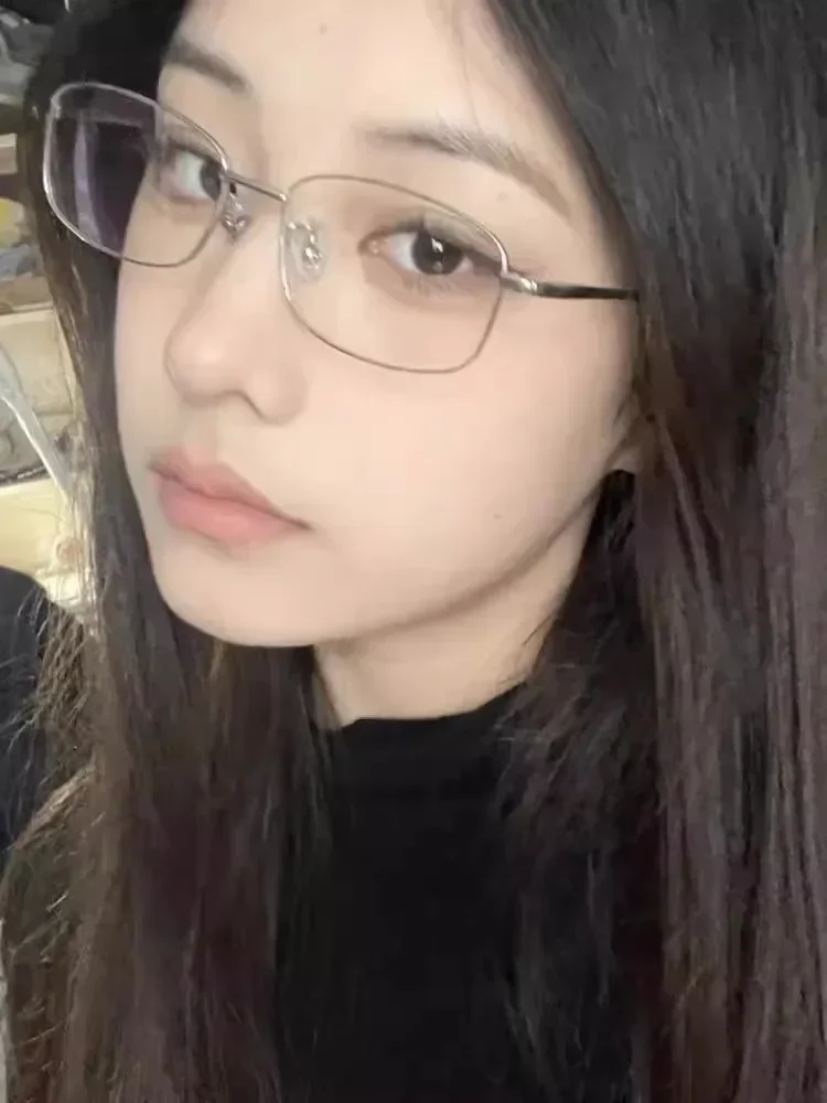 Y2K Harajuku Retro Small Square Frame Glasses for Women Metal Eyeglasses Clear Reading Spectacle Blue Light Blocking Eyewear