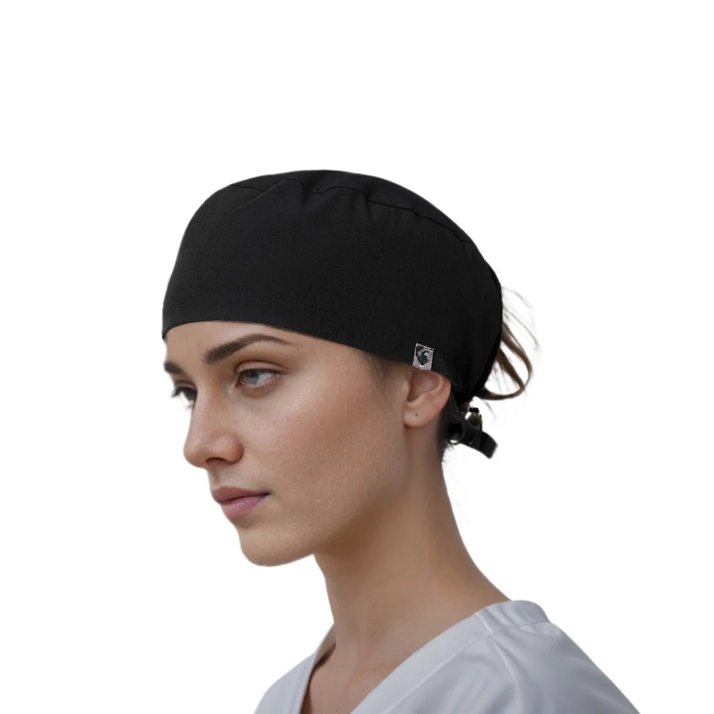 2024 New Doctor Operating Room Nursing Head Cap Lab Scrub Pet Hospital Surgical Hat Unisex Dentist Scrub Women Solid Skullies
