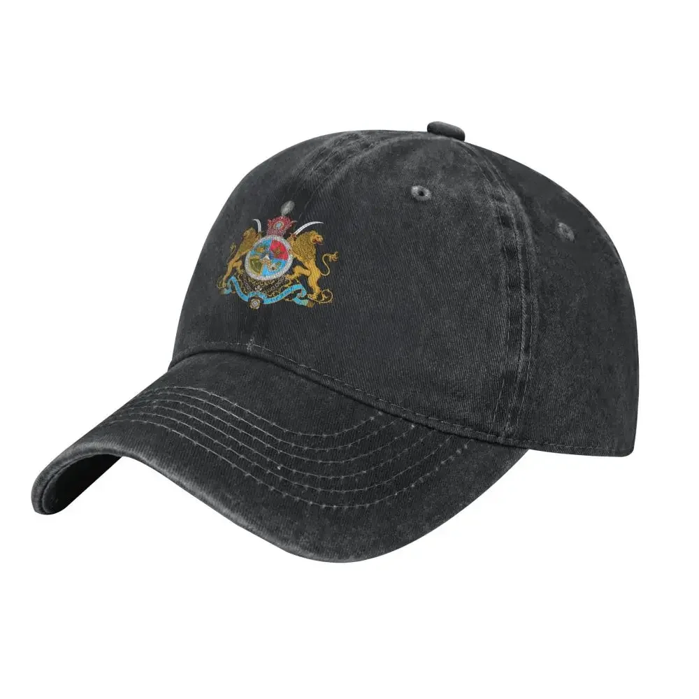 Custom Cotton Imperial Coat Of Arms Of Iran Baseball Cap Men Women Adjustable Iranian Lion Dad Hat Outdoor