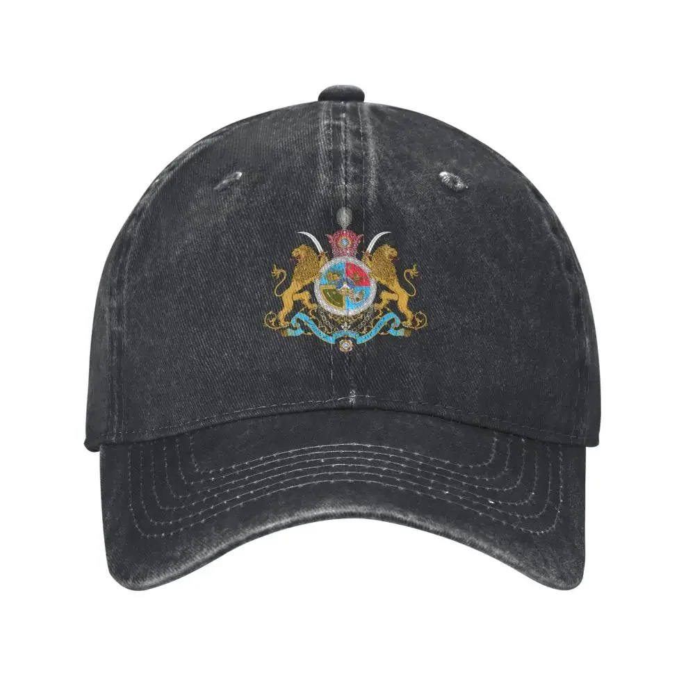Custom Cotton Imperial Coat Of Arms Of Iran Baseball Cap Men Women Adjustable Iranian Lion Dad Hat Outdoor