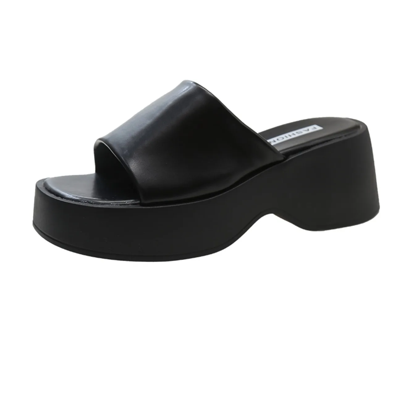 Women Slippers 2024 Summer New Thick Soled Sandals Women Square Toe Luxury Designer Slippers Slides Women Zapatos De Mujer