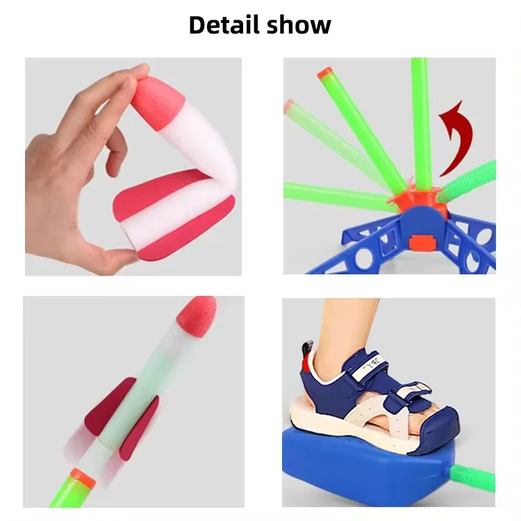 Air Rocket Foot Pump Launcher Outdoor Air Pressing Pedal Soaring Rocket Toy Kids Game Suit Jumping Sport Game Kids Toy Gift