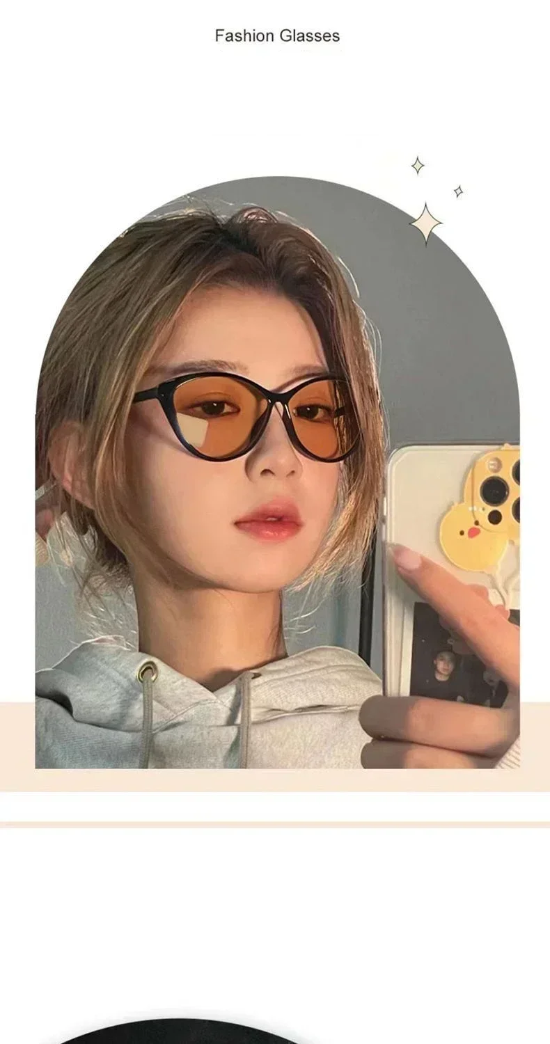 Luxury Color Changing Sunglasses Fashion Ladies Cat Eye Frame Photochromic Eyewear Men's Outdoor Sports UV Sun Shades Eyeglasses