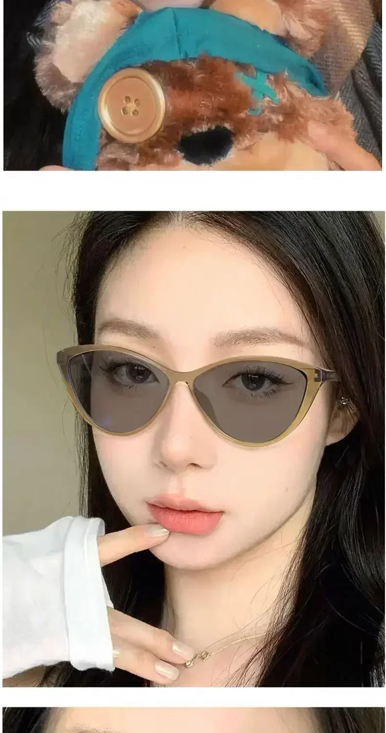 Luxury Color Changing Sunglasses Fashion Ladies Cat Eye Frame Photochromic Eyewear Men's Outdoor Sports UV Sun Shades Eyeglasses